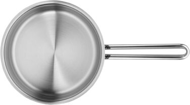 Каструля WMF Aparto 16 см без кришки, 1,4 л, індукційна, з полірованої нержавіючої сталі Cromargan, без покриття, підходить як молочний сотейник