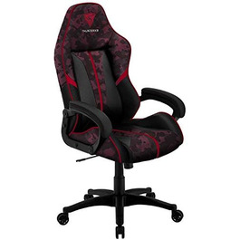Ігрове крісло ThunderX3 BC1 CAMO червоне, ергономічне комп'ютерне крісло для геймерів, офісу, регульована спинка
