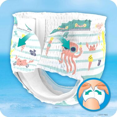 Одноразові підгузки для плавання Pampers Splashers, розмір 5/6 (14кг+), набір з 8 упаковок по 10 шт.