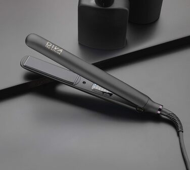 Професійний керамічний випрямляч для волосся Diva Pro Styling, цифровий, автоматичне вимкнення, 3 м кабель, чорний