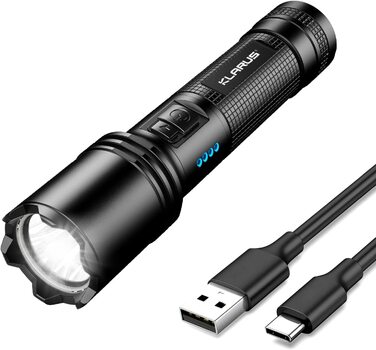 Ліхтарик KLARUS EP10 1000 Люмен USB-C, тактичний, 4 режими, водонепроникний IPX6 для кемпінгу, дому та вулиці