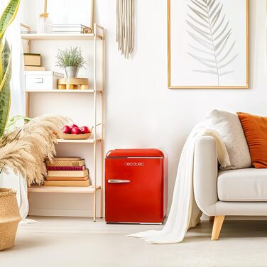 Міні-холодильник Cecotec Bolero CoolMarket TT Origin 45L, ретро, червоний, з морозильною камерою, клас енергоефективності E, 55 см, 44,7 см