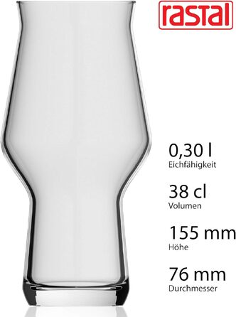 Набір пивних келихів WACKEN BRAUEREI 3 шт. для стауту, IPA, Pale Ale - 300/500 мл, Craft Beer, придатні для мийки в посудомийній машині
