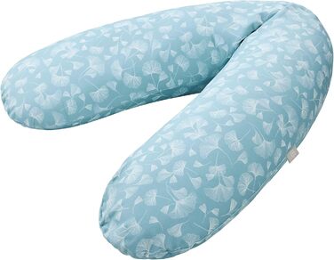 Гіпоалергенна подушка для годування та сну Rotho Babydesign Multi 190x35 см, безшумна, для вагітних і мам, машинне прання, малюнок гінкго