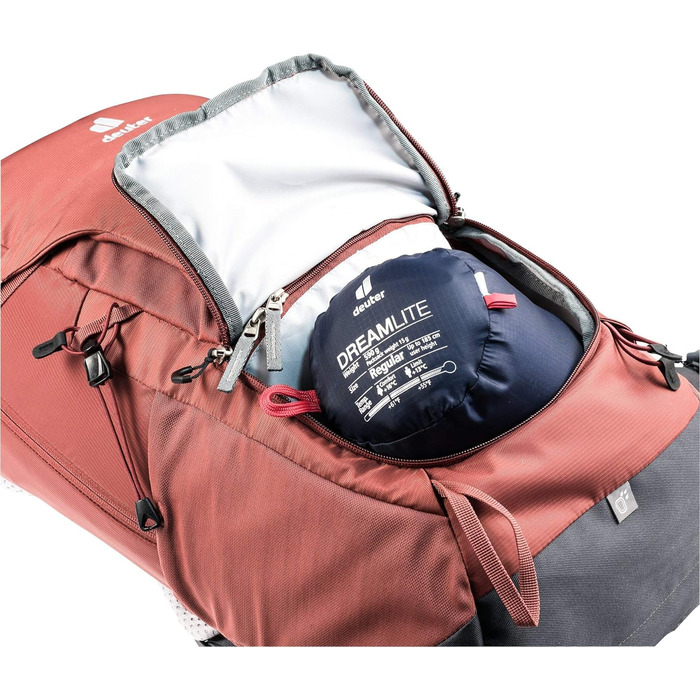Жіночий туристичний рюкзак Deuter Trail Pro 30 SL, 30 л, червоно-графітовий