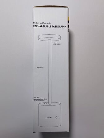 Світлодіодна настільна лампа Hapfish, бездротова, акумулятор 5000 мА·год, USB-зарядка, димірується, 3 режими світла, для вулиці, спальні, столу, балкона, чорна