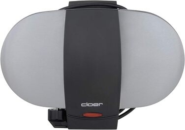 Вафельниця Cloer 1329 для двох сердечок, 1700 Вт, 15,5 см, нерж. сталь, індикатор готовності