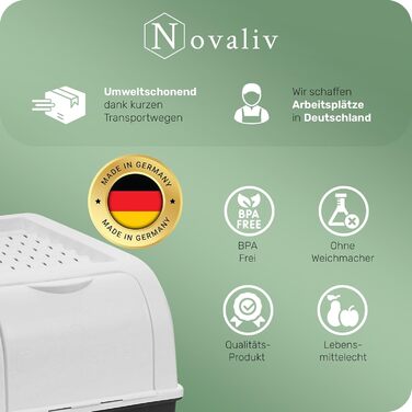 Контейнер для зберігання картоплі Novaliv | 2x 3,5 л | Білий | Короб для цибулі | Організатор для овочів та фруктів | Складний | Контейнер для зберігання моркови