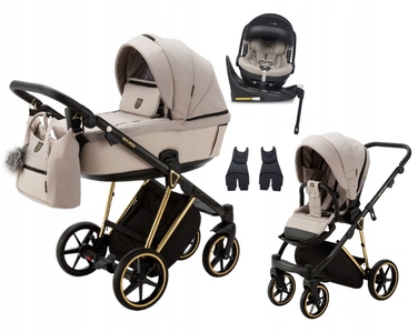 Дитячий візок 4в1 ADAMEX BELISSA SPECIAL EDITION PS-620 + автокрісло BUZ PRO TAUPE + база