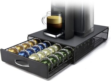 Металевий тримач для капсул Nespresso VertuoLine HiveNets, органайзер-шухляда на 40 капсул