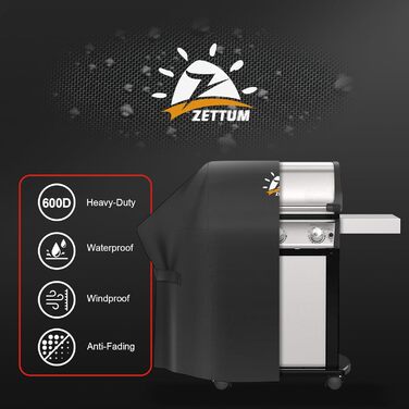 Чохол для гриля Zettum 132 см, водонепроникний, для Weber Spirit 300 серії, важка тканина, PU, підходить для Weber Spirit E310, E315, E330 та Spirit II E310 (132x66x109 см)