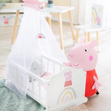 Дитяче ліжко Roba Peppa Pig 70x140 см з постільною білизною