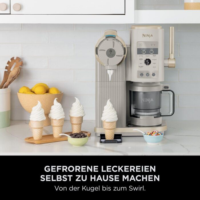 Ninja CREAMi Ice Cream Maker Stone Gold NC701EUSTGD: 13 функцій, 2 контейнери для морозива, сорбету, шейків
