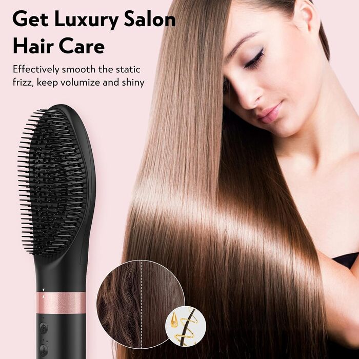 Slopehill Airstyler 5 в 1: Фен-щітка, випрямляч, плойка, для об'єму та укладання волосся (Чорний)
