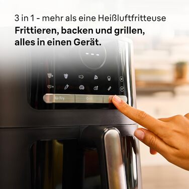 Фритюрниця повітряна Braun MultiFry 3 HF 3030, 4.3 л, 1500 Вт, цифрове керування, 8 програм, чорна
