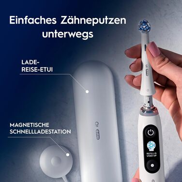 Електрична зубна щітка Oral-B iO Series 9, набір з 2-х щіток (Чорна/Рожева), 2 додаткові насадки та білий футляр