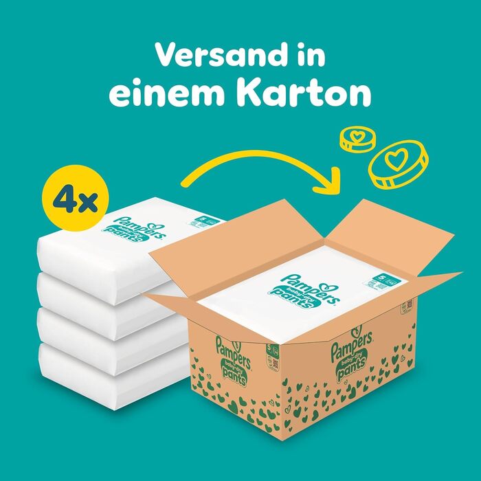 Підгузки-трусики Pampers Baby-Dry Pants розмір 6 (13-19 кг), 138 шт, захист від протікань 360°