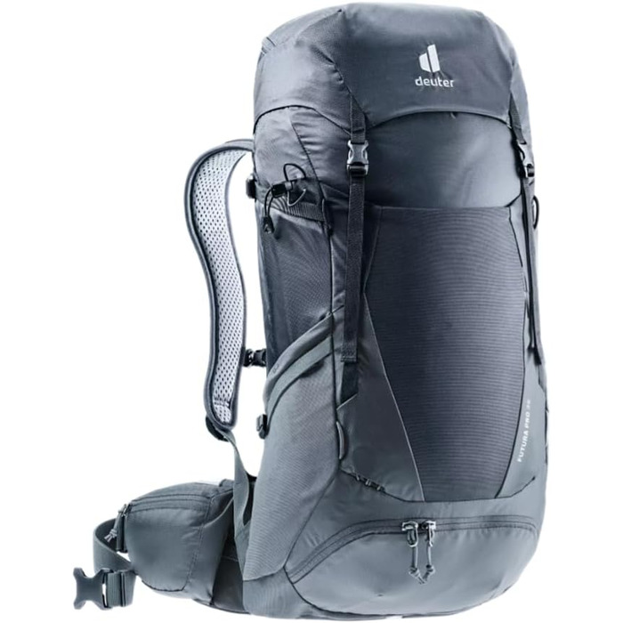 Рюкзак для туризму Deuter Futura Pro 36 чорний-графіт з гідросистемою