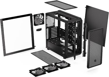 Комп'ютерний корпус ENDERFY Arx 700 ARGB ATX, 4x 140 мм ARGB вентилятори, Mesh, підтримка водяного охолодження 360 мм, ігровий корпус