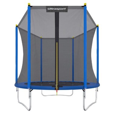Батут Ultrasport Uni-Jump 460 см для дітей та дорослих (до 150 кг) з сіткою, захисним покриттям та комплектом для монтажу | Садовий батут