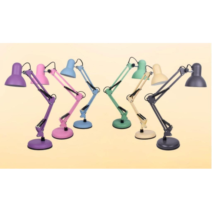 Настільна лампа Bel Air Home Antigona Flexo LED, ретро-вінтаж, E27, USB, металева, жовта, матова, енергозберігаюча, для офісу, спальні, читання (без лампочки)