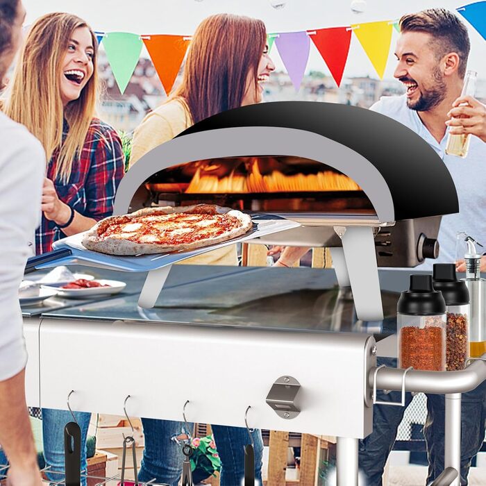 Тристороння візок-стіл для гриля на вулицю: Weber, Blackstone, Ninja Woodfire, Traeger, Nexgrill (63,5 x 127,9 x 78,9 см)