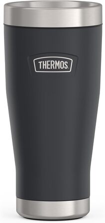 Термос ICON MUG 0,47л, бежевий/пісочний мат, термокружка 470мл, кавова кружка to go з нержавіючої сталі, ізотермос, 7 год гаряче / 22 год холодне, придатна для миття в посудомийній машині, абсолютно герметична, без BPA (470 мл, темно-сірий / Graphite Mat)