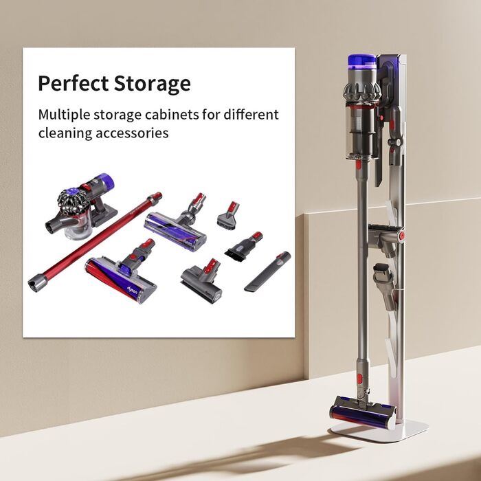 Підставка для пилососа YanBan, сумісна з Dyson Gen5 V15s V15 V12 Slim V11 V10 V8 V7 V6, підлогова стійка для зберігання аксесуарів