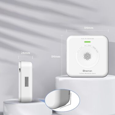 Датчик CO Heimann WS-725ES: Wi-Fi, 10 років служби, сумісний з Tuya/SmartLife