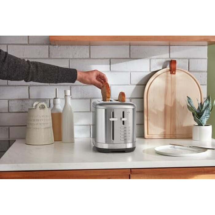 Тостер KitchenAid для 2 скибок, ретро дизайн, нержавіюча сталь - 7 функцій