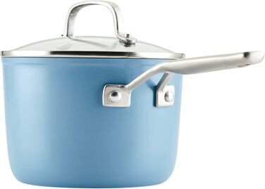 Набір посуду KitchenAid Harteloxierte керамічний антипригарний 9 предметів (Синій оксамит, 2.9 л)