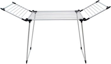 Meisterhome® Стійка сушарка для білизни з крилами, підвищена стійкість, для довгих речей, для дому та вулиці, 19 м, чорна
