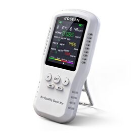 Аналізатор якості повітря 9 в 1 T-Z01: вимірювач CO2, TVOC, HCHO, PM2.5, PM10, PM1.0, температури та вологості для дому, офісу та школи