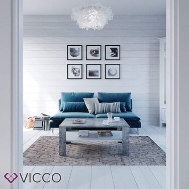 Журнальний стіл Vicco, бетон/білий, 100x42 см