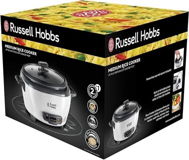 Рисварка електрична Russell Hobbs Mini 0.8л біла: для рису, кіноа, кускусу