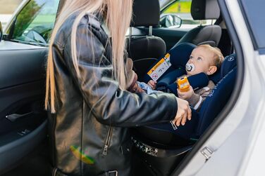 Дитяче автокрісло ENZO-FIX 360° Isofix з ніжкою стабілізації, I-Size, додатковий бічний захист, темно-зелене