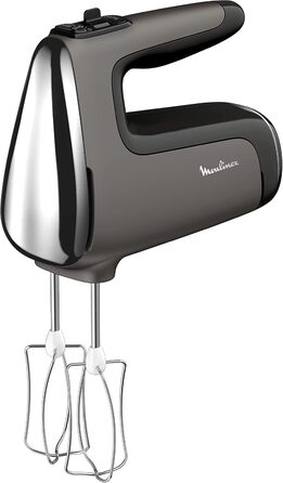 Міксер ручний Moulinex Quickmix HM3108 600 Вт, 5 швидкостей, нержавіюча сталь, для тіста, крему, чорний