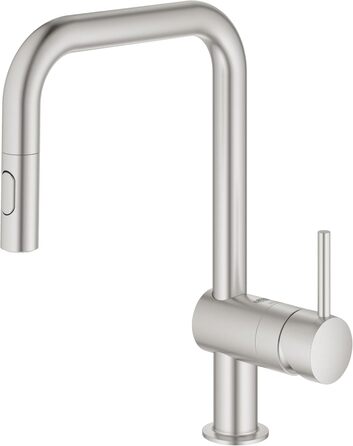 Змішувач кухонний GROHE Minta з висувним душем, 2 режими, 360° поворотний, економія води, для мийки - 32321002