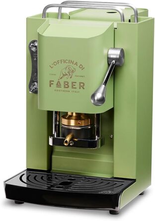 Кавомашина FABER Pro Deluxe для ESE-подушечок 44 мм, хром, латунний прес, Acid Green