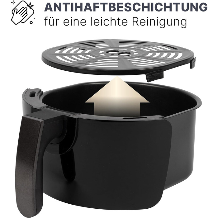 Аерофритюрниця Clatronic 3,6 л, без олії, термостат 80-200°C, таймер, 1350 Вт, FR 3780 H, для здорового харчування