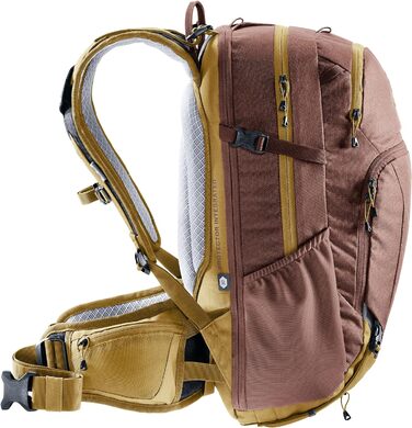 Жіночий велосипедний рюкзак Deuter Attack 18 SL з протектором, колір Raisin-almond, 18 л