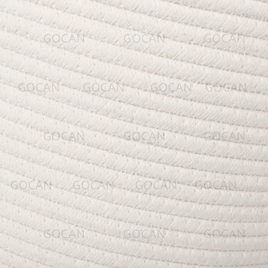 Великий кошик для білизни та іграшок GOCAN XXXL, бавовняний, з ручками, 55×35 см, кремовий, для зберігання у вітальні