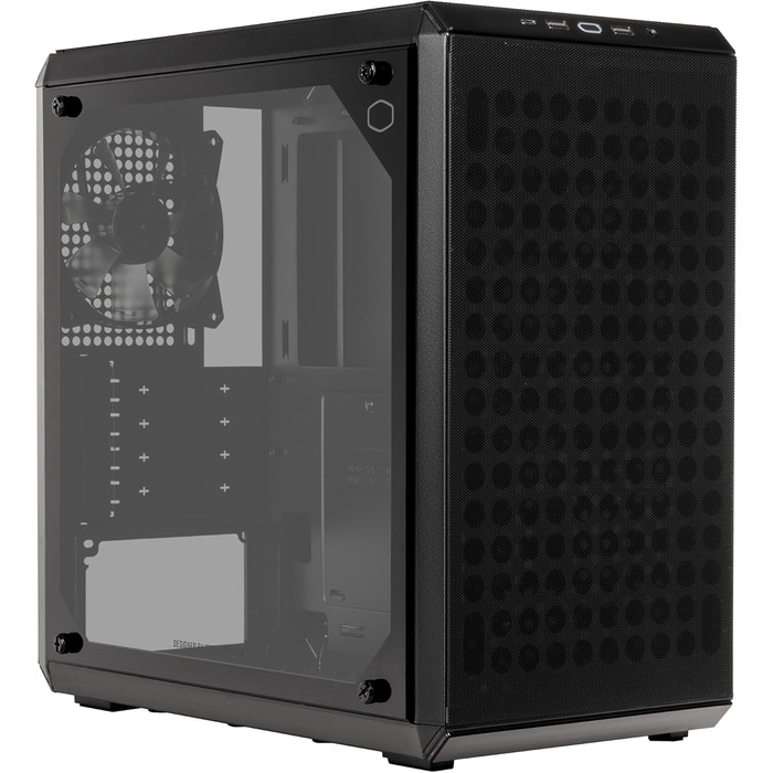 Корпус Cooler Master MasterBox Q300L V2 mATX Mini Tower з загартованим склом, 120 мм вентилятор, підтримка USB 3.2 Gen 2x2 Type-C, багатоваріантне охолодження