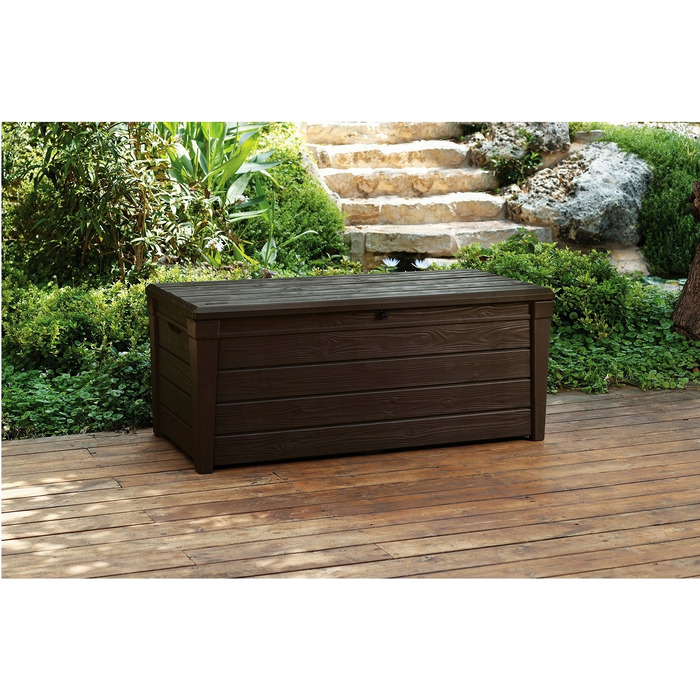 Садова скриня Keter BRIGHTWOOD STORAGE BOX 455 л, коричнева