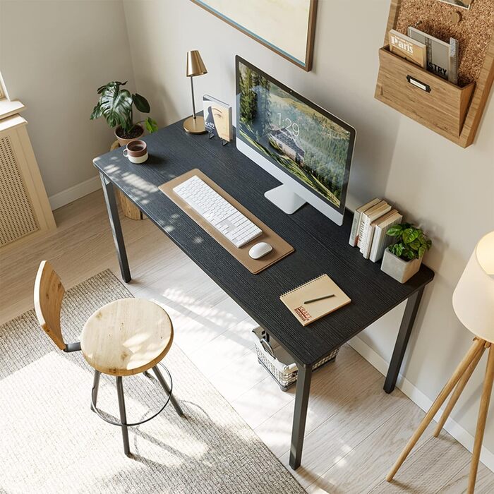 Комп'ютерний стіл CubiCubi 60x40 см, індустріальний, коричневий, для дому та офісу