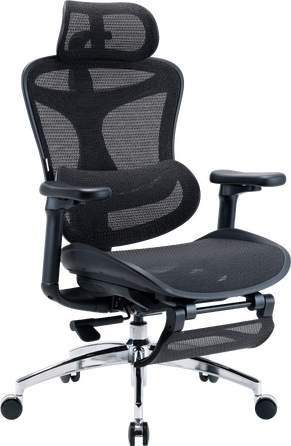 Крісло офісне з підставкою для ніг Sihoo DORO C300L Mesh Black with footrest