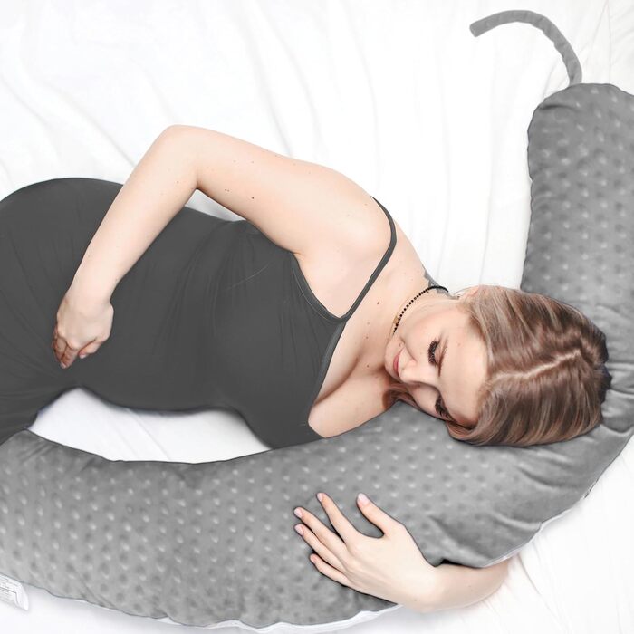 Подушка для вагітних Totsy Baby XXL — ергономічна подушка для сну та підтримки тіла, бавовняний чохол Oeko-Tex