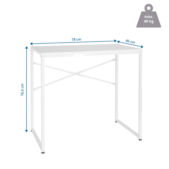 Комп'ютерний стіл EASY UP H I, 78 x 46 см, білий, hjh OFFICE