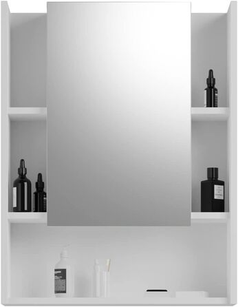 Дзеркальна шафа для ванної Homes&Jones Venice, біла, 60x77x17 см, без підсвічування, деревостружкова плита