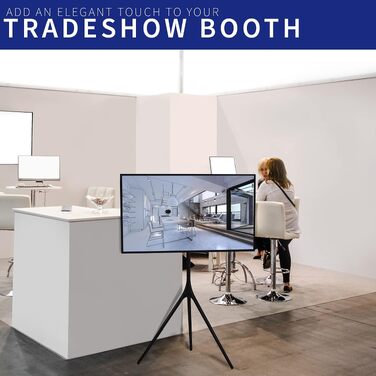 Стійка-штатив VIVO для LED-LCD телевізорів та моніторів 45-65 дюймів, регульований підлоговий тримач для ТВ з поворотним механізмом, чорний (STAND-TV65AB)